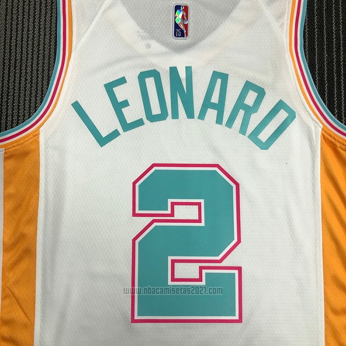 Camiseta San Antonio Spurs Kawhi Leonard #2 Ciudad 2021-22 Blanco